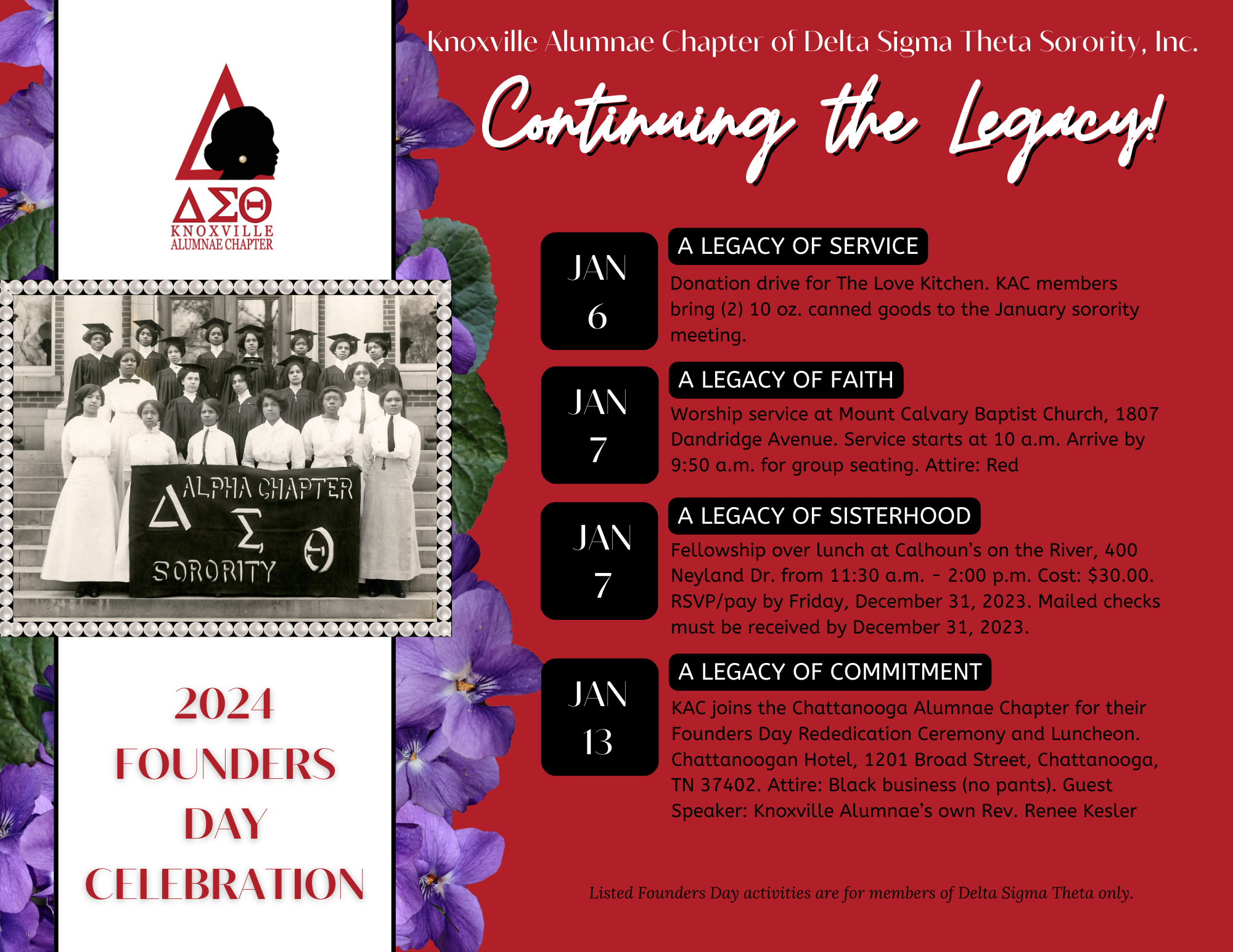 2024 Founders Day Knoxville Alumnae Chapter